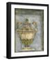 Small Urn and Damask III-Jennifer Goldberger-Framed Art Print