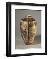 Small Vase Decorated with Samurai Stories-null-Framed Giclee Print