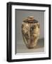 Small Vase Decorated with Samurai Stories-null-Framed Giclee Print