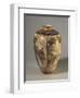 Small Vase Decorated with Samurai Stories-null-Framed Giclee Print