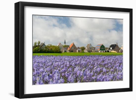 Small Village Den Hoorn with White Church at Dutch Wadden Island Texel-Ivonnewierink-Framed Photographic Print