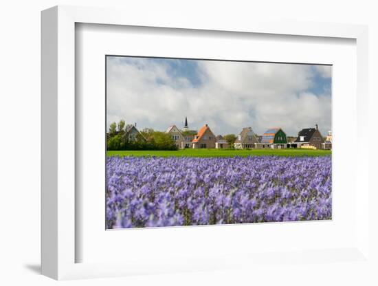 Small Village Den Hoorn with White Church at Dutch Wadden Island Texel-Ivonnewierink-Framed Photographic Print