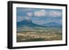 Small Village in La Rioja with the Sierra De Cantabria Mountains Near Laguardia, La Rioja, Spain-Martin Child-Framed Photographic Print