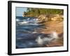 Small Waterfall along the Edge of Miner's Beach at Lake Superior in Pictured Rocks National Seashor-Julianne Eggers-Framed Photographic Print