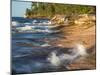 Small Waterfall along the Edge of Miner's Beach at Lake Superior in Pictured Rocks National Seashor-Julianne Eggers-Mounted Photographic Print