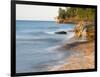 Small Waterfall along the Edge of Miner's Beach at Lake Superior in Pictured Rocks National Seashor-Julianne Eggers-Framed Photographic Print