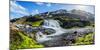 Small waterfall in Mjoifjordur, Iceland-null-Mounted Photographic Print