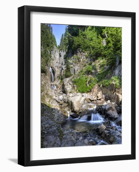 Small Waterfall, Mount Rainier National Park, Washington, USA-Tom Norring-Framed Photographic Print