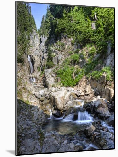 Small Waterfall, Mount Rainier National Park, Washington, USA-Tom Norring-Mounted Photographic Print