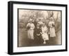 Small Wedding Group Consisting of the Bride and Groom-null-Framed Photographic Print