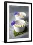 Small White Bowls with Floating Candles and Daisies-Brigitte Protzel-Framed Photographic Print