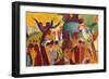 Small Zoological Garden in Brown and Yellow, 1912-August Macke-Framed Giclee Print