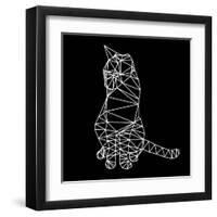 Smart Cat Polygon-Lisa Kroll-Framed Art Print