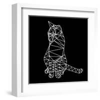 Smart Cat Polygon-Lisa Kroll-Framed Art Print