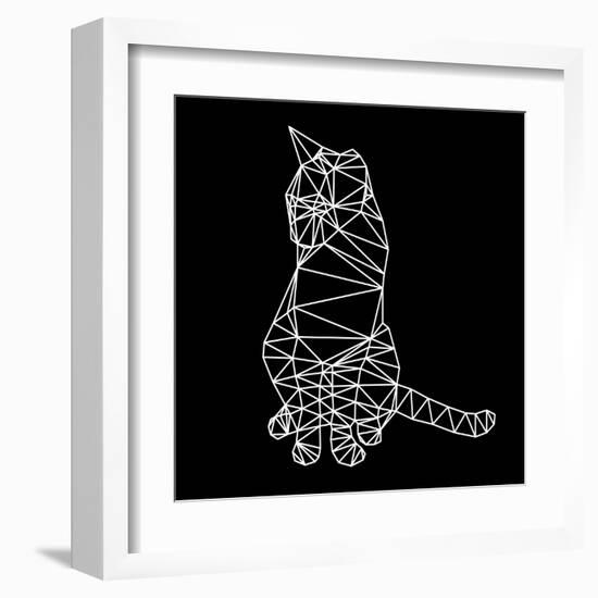 Smart Cat Polygon-Lisa Kroll-Framed Art Print