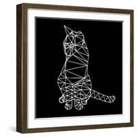 Smart Cat Polygon-Lisa Kroll-Framed Art Print