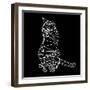 Smart Cat Polygon-Lisa Kroll-Framed Art Print