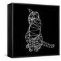 Smart Cat Polygon-Lisa Kroll-Framed Stretched Canvas