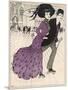 Smart Couple in a Roller- Skating Hall-N. Nielsen-Mounted Art Print