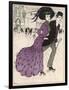 Smart Couple in a Roller- Skating Hall-N. Nielsen-Framed Art Print