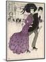 Smart Couple in a Roller- Skating Hall-N. Nielsen-Mounted Art Print