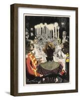 Smart Dinner Party, Thony-Eduard Thony-Framed Art Print