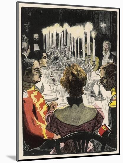 Smart Dinner Party, Thony-Eduard Thony-Mounted Art Print