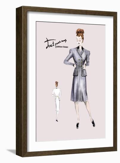 Smart Indigo Suit-null-Framed Art Print