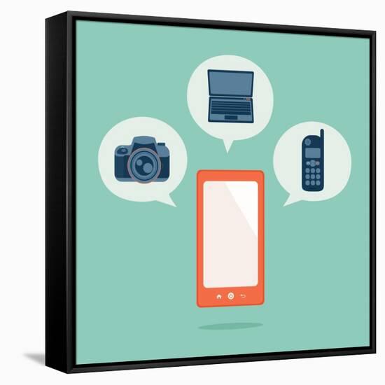 Smart Phone-kibsri-Framed Stretched Canvas