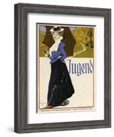 Smartly-Dressed Woman 1898-Adolph Munzer-Framed Art Print