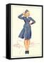 Smartly Saluting Stewardess-null-Framed Stretched Canvas