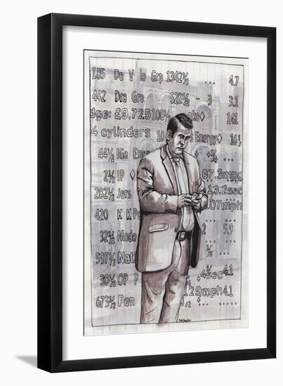 Smartphone Man, 2012,-Matt Bannister-Framed Giclee Print