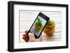 Smartphone Shot Food Photo - Slices Green Apple and Orange-Olga Krig-Framed Photographic Print