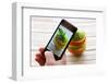 Smartphone Shot Food Photo - Slices Green Apple and Orange-Olga Krig-Framed Photographic Print