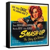 Smas-Up, Susan Hayward, Lee Bowman, Susan Hayward on poster art, 1947-null-Framed Stretched Canvas