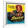 Smas-Up, Susan Hayward, Lee Bowman, Susan Hayward on poster art, 1947-null-Framed Art Print