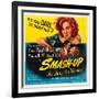 Smas-Up, Susan Hayward, Lee Bowman, Susan Hayward on poster art, 1947-null-Framed Art Print