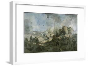 Smashing the Hindenburg Line at Bellicourt, France, September 1918-John Longstaff-Framed Giclee Print