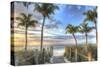 Smathers Beach Boardwalk-Robert Goldwitz-Stretched Canvas