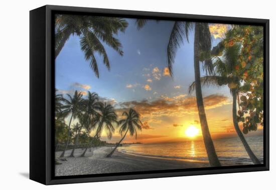 Smathers Beach Sunrise 2-Robert Goldwitz-Framed Stretched Canvas