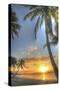Smathers Beach Sunrise Vertical 3-Robert Goldwitz-Stretched Canvas