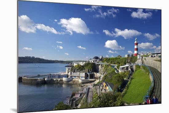 Smeaton's Tower on The Hoe overlooks The Sound, Plymouth, Devon, England, United Kingdom, Europe-Rob Cousins-Mounted Photographic Print