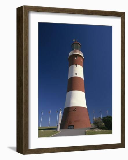 Smeatons Tower Lighthouse on the Hoe in Plymouth, Devon, England, United Kingdom, Europe-Tomlinson Ruth-Framed Photographic Print