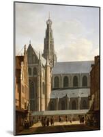 Smedestraat with a View of the Groote Market and St. Bavo's Church, Haarlem, 1660-70-Gerrit Adriaensz Berckheyde-Mounted Giclee Print