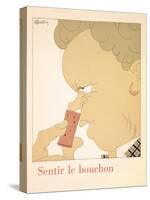 Smelling the Cork, from 'L'Art De Boire' by Louis Forest-Charles Martin-Stretched Canvas
