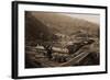 Smelting Works, New Almaden, Santa Clara, California, 1863-Carleton Watkins-Framed Art Print