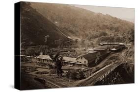 Smelting Works, New Almaden, Santa Clara, California, 1863-Carleton Watkins-Stretched Canvas