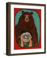 Smile Brown Bear-Jennie Cooley-Framed Giclee Print