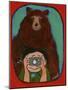 Smile Brown Bear-Jennie Cooley-Mounted Giclee Print