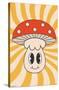 Smile Face - Mushroom-Trends International-Stretched Canvas